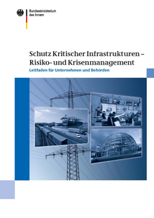 Titelbild der Publikation "Schutz Kritischer Infrastrukturen – Risiko- und Krisenmanagement (Leitfaden für Unternehmen und Behörden)"