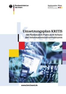 Titelbild der Publikation "Umsetzungsplan KRITIS des Nationalen Plans zum Schutz der Informationsinfrastrukturen"