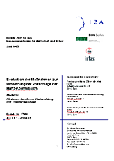 Titelbild der Publikation "Evaluation der Maßnahmen zur Umsetzung der Vorschläge der Hartz-Kommission: Modul 1b (2005)"