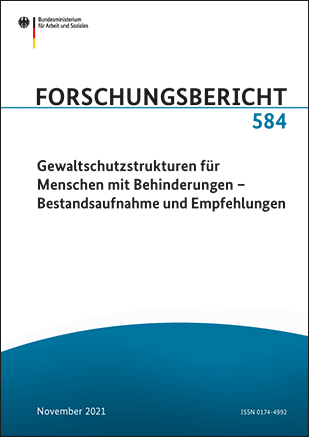 Titelbild der Publikation "Gewaltschutzstrukturen für Menschen mit Behinderungen"