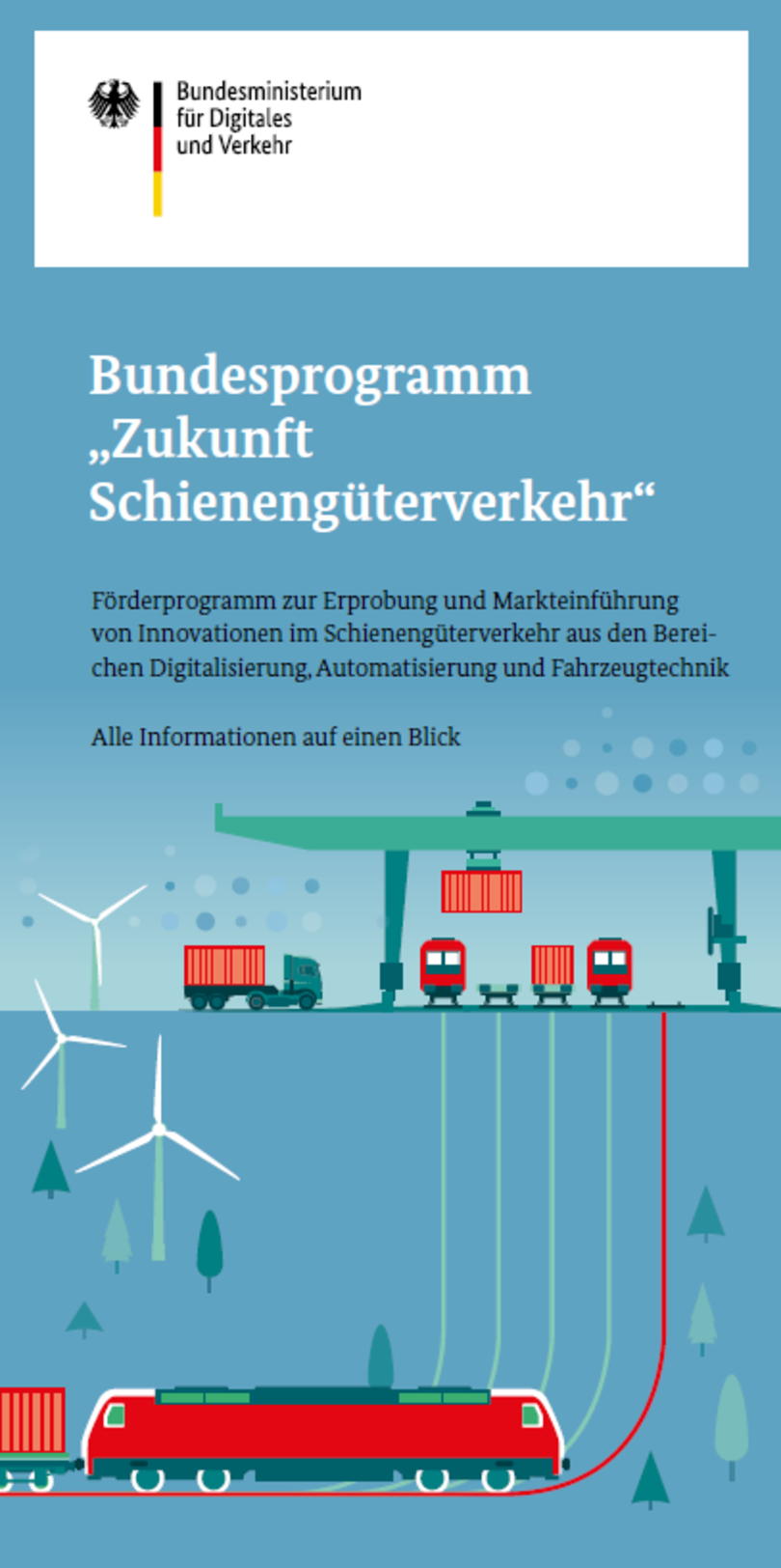 Titelbild der Publikation "Bundesprogramm „Zukunft Schienengüterverkehr“"