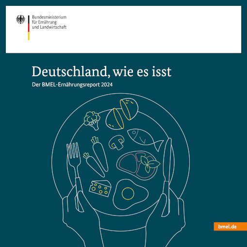 Titelbild der Publikation "Ernährungsreport 2024"