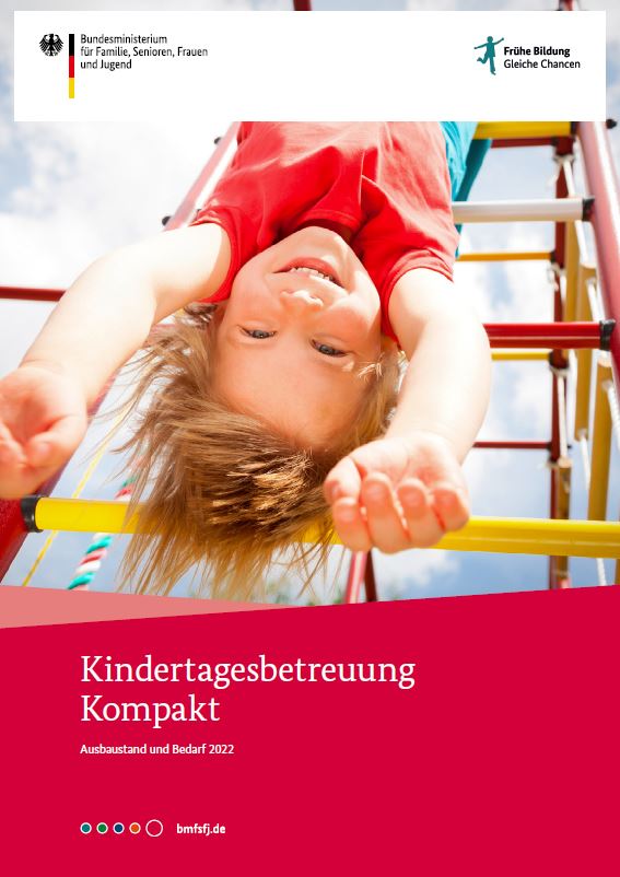 Titelbild der Publikation "Kindertagesbetreuung Kompakt - Ausbaustand und Bedarf 2022"