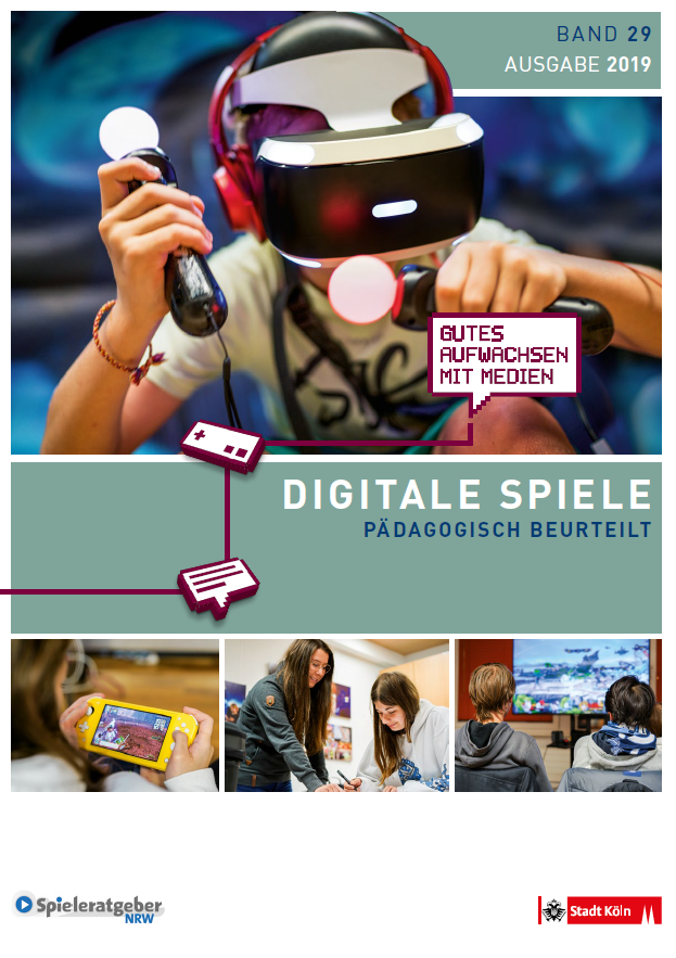 Titelbild der Publikation "Digitale Spiele - Pädagogisch beurteilt - Band 29 - Ausgabe 2019"
