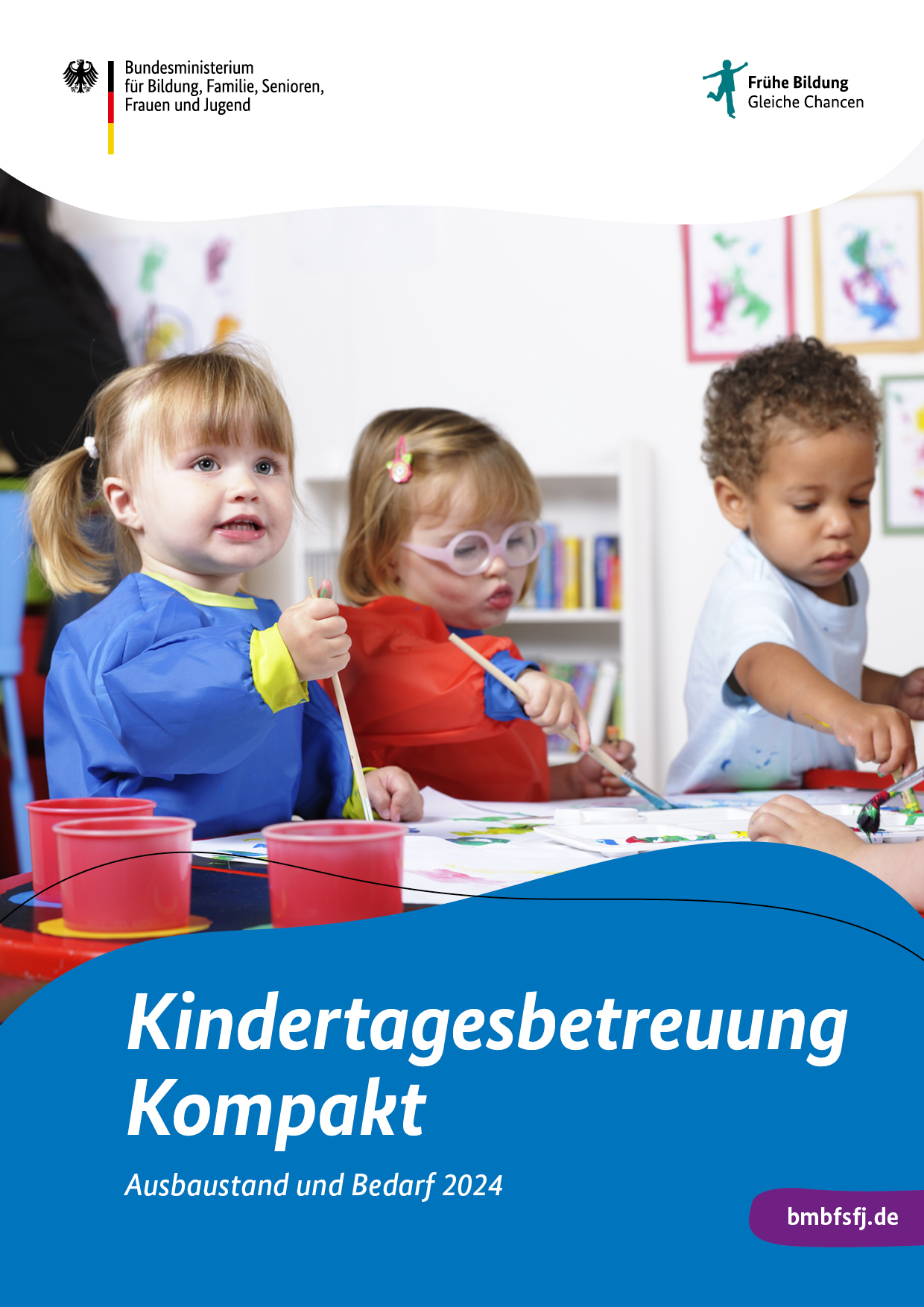 Titelbild der Publikation "Kindertagesbetreuung Kompakt - Ausbaustand und Bedarf 2024"