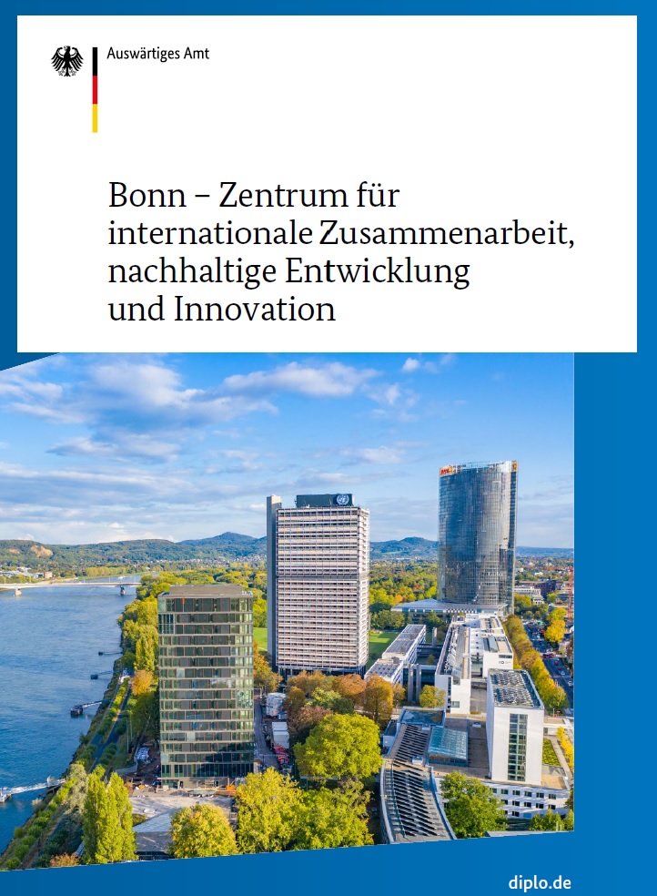 Titelbild der Publikation "Bonn – Zentrum für internationale Zusammenarbeit, nachhaltige Entwicklung und Innovation"