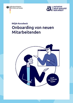 Titelbild der Publikation "INQA-Kurzcheck "Onboarding von neuen Mitarbeitenden""