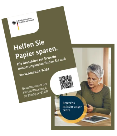 Titelbild der Publikation "QR-Code-Karte: Erwerbsminderungsrente"