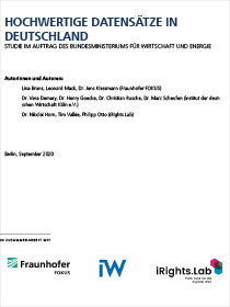Titelbild der Publikation "Hochwertige Datensätze in Deutschland"