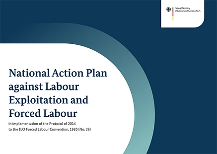 Titelbild der Publikation "National Action Plan against Labour Exploitation and Forced Labour"