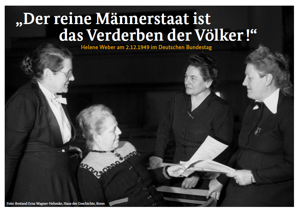 Titelbild der Publikation "Der reine Männerstaat ist das Verderben der Völker!" Mütter des Grundgesetzes"