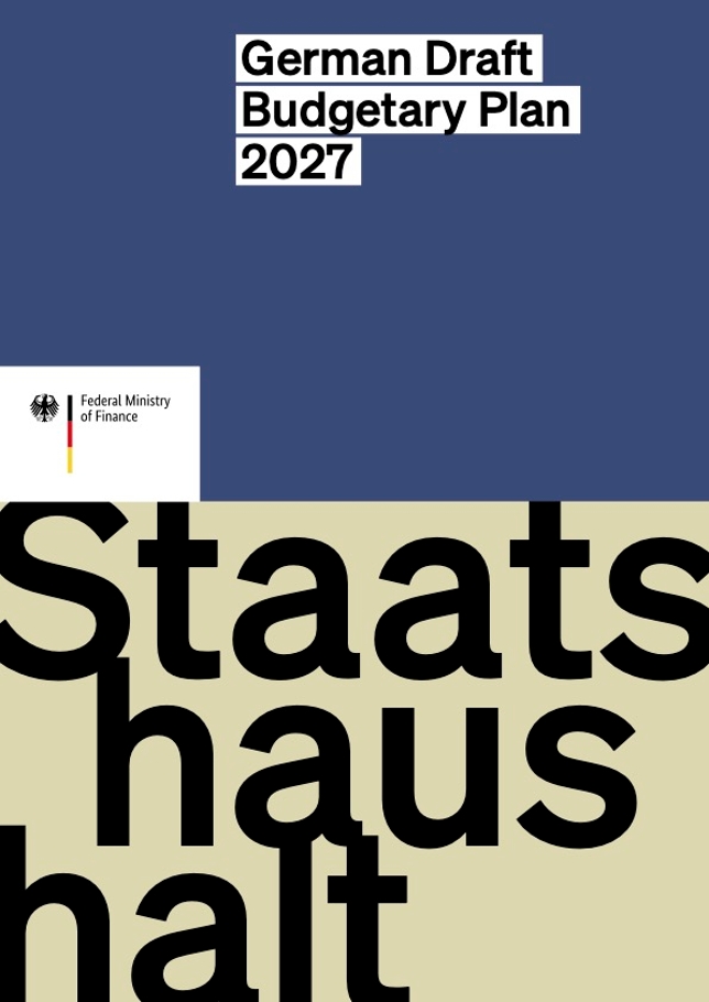 Titelbild der Publikation "German Draft Budgetary Plan 2027"