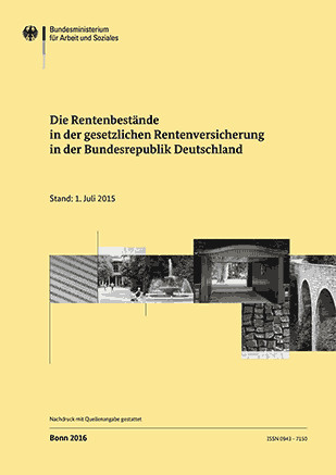 Titelbild der Publikation "Rentenbestandsstatistik 2015"