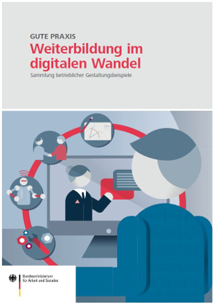 Titelbild der Publikation "Praxissammlung "Weiterbildung im digitalen Wandel""
