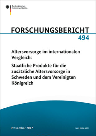 Titelbild der Publikation "Altersvorsorge im internationalen Vergleich"