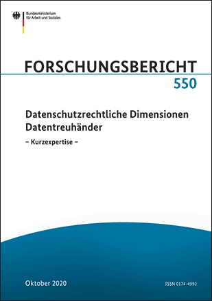 Titelbild der Publikation "Datenschutzrechtliche Dimensionen Datentreuhänder"