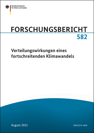 Titelbild der Publikation "Verteilungswirkungen eines fortschreitenden Klimawandels"