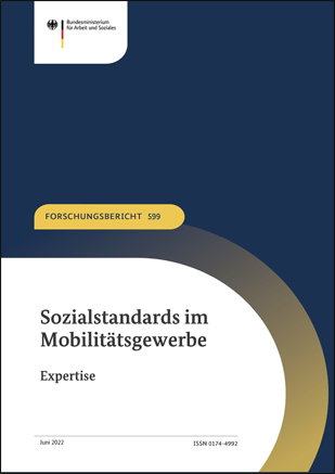 Titelbild der Publikation "Sozialstandards im Mobilitätsgewerbe"
