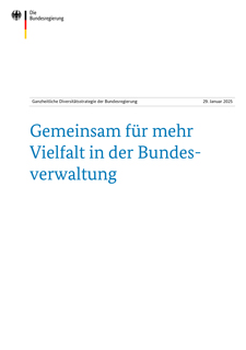 Titelbild der Publikation "Gemeinsam für mehr Vielfalt in der Bundesverwaltung"