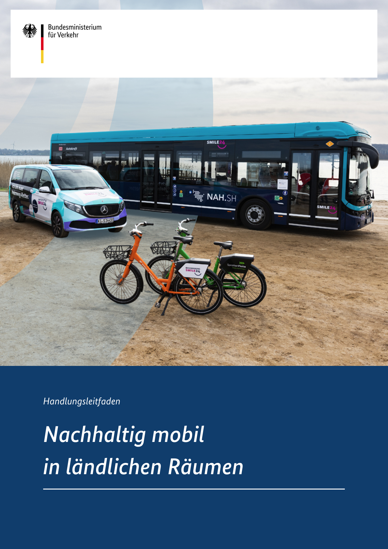 Titelbild der Publikation "Handlungsleitfaden Nachhaltig mobil in ländlichen Räumen"