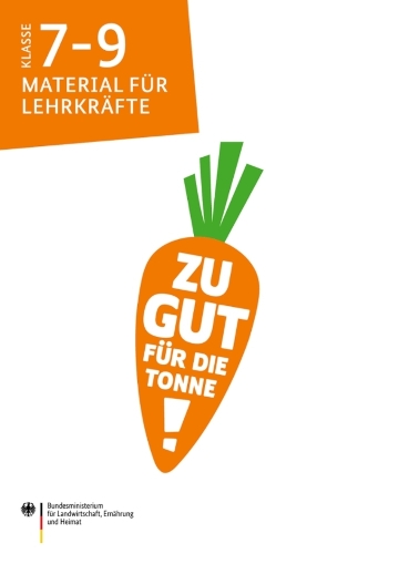 Titelbild der Publikation "Zu gut für die Tonne - Material für Lehrkräfte Klasse 7-9"