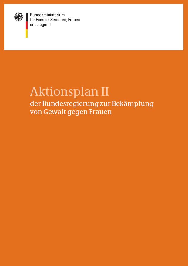Titelbild der Publikation "Aktionsplan II der Bundesregierung zur Bekämpfung von Gewalt gegen Frauen"