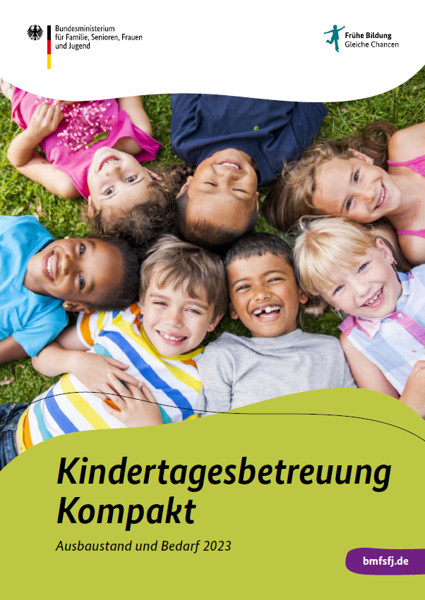 Titelbild der Publikation "Kindertagesbetreuung Kompakt - Ausbaustand und Bedarf 2023"