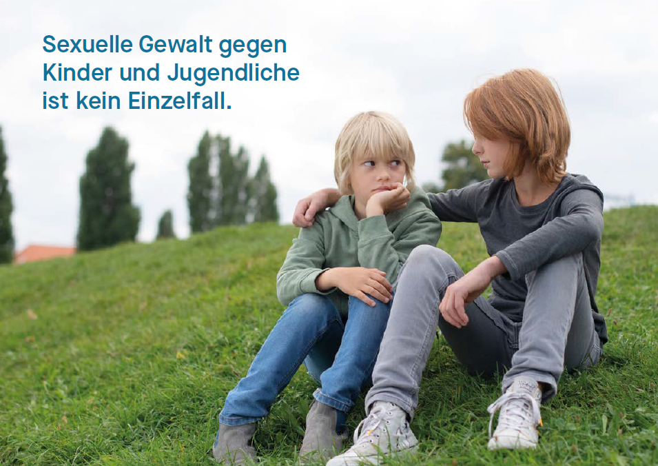 Titelbild der Publikation "Hilfe-Portal und Hilfe-Telefon Sexueller Missbrauch - Motiv: Zwei Jungen"