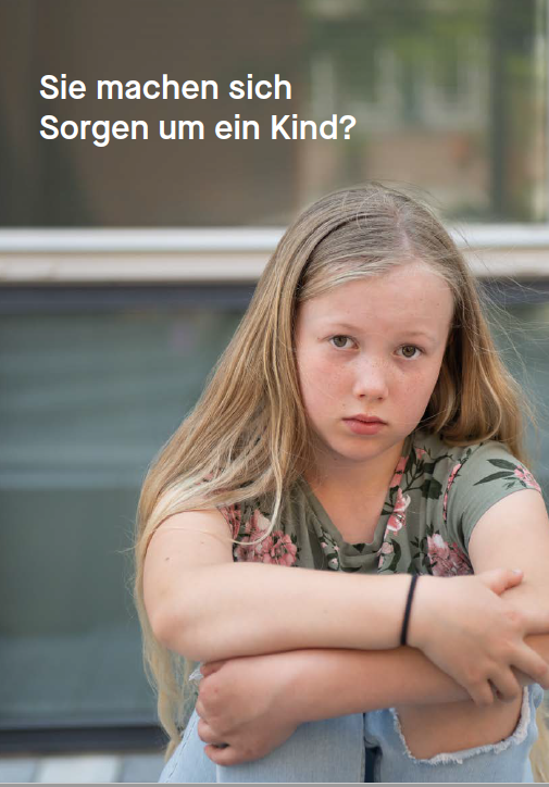 Titelbild der Publikation "Hilfe-Portal und Hilfe-Telefon Sexueller Missbrauch - Motiv: Mädchen auf der Treppe"