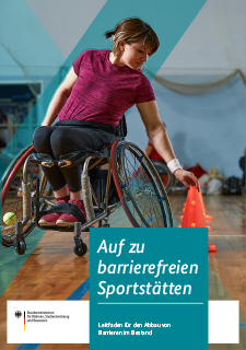 Titelbild der Publikation "Auf zu barrierefreien Sportstätten"