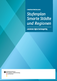 Titelbild der Publikation "Stufenplan Smarte Städte und Regionen"