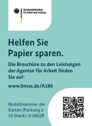 Titelbild der Publikation "QR-Code-Karte: Die Leistungen der Agentur für Arbeit"