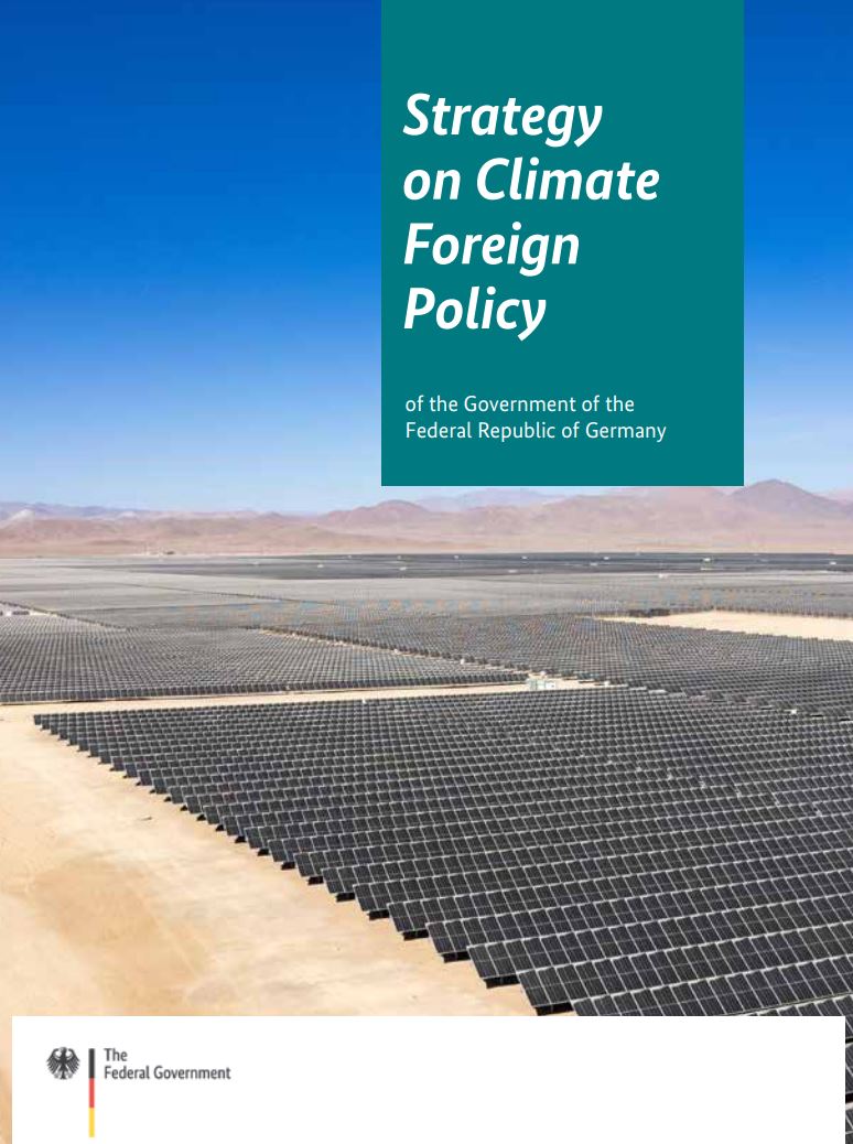 Titelbild der Publikation "Federal Government Strategy on Climate Foreign Policy (English translation)"