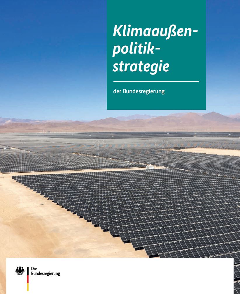 Titelbild der Publikation "Klimaaußenpolitikstrategie der Bundesregierung"