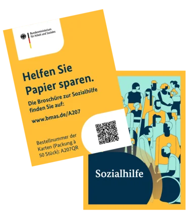 Titelbild der Publikation "QR-Code-Karte: Sozialhilfe und Grundsicherung im Alter und bei Erwerbsminderung"