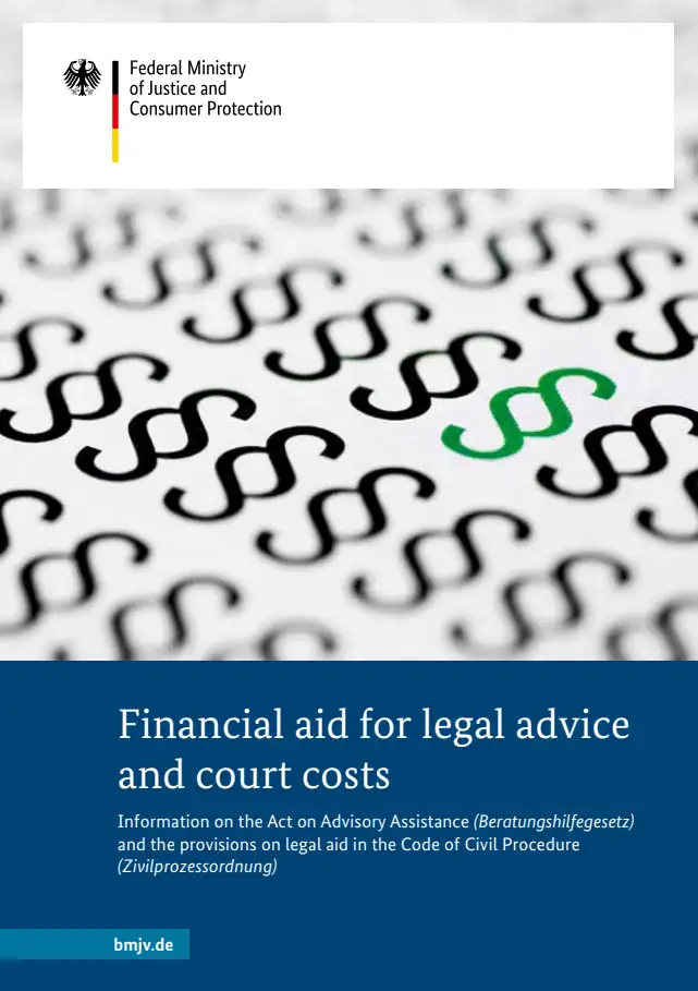 Titelbild der Publikation "Financial aid for legal advice and court costs"