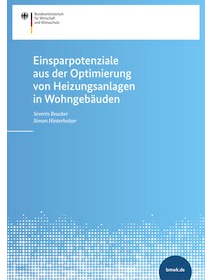 Titelbild der Publikation "Einsparpotentiale aus der Optimierung von Heizungsanlagen in Wohngebäuden"