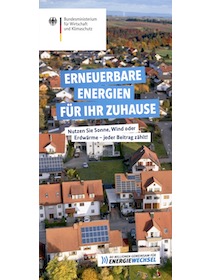 Titelbild der Publikation "Erneuerbare Energien für Ihr Zuhause"